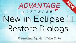 New in Eclipse 11: Restore Dialogs