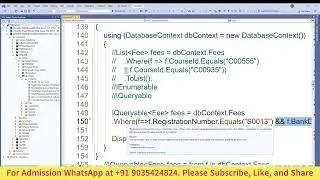 Entity Framework - .Net Core - Complete Tutorial - Fetch records - Session 2
