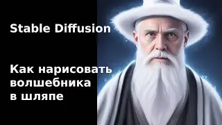 Как нарисовать волшебника в шляпе в нейросети Stable Diffusion
