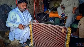 Amazing Technique of Fixing a Truck Radiator || How to Rebuild Truck Radiator and Fitting