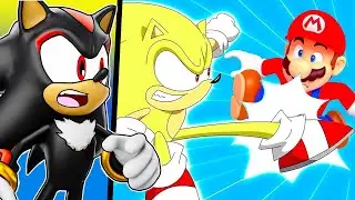 Super Sonic VS Super Mario!!