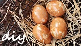 Как покрасить яйца на пасху. Каркаде и луковая шелуха.