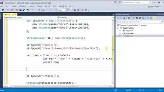Export data to HTML file (C# code)