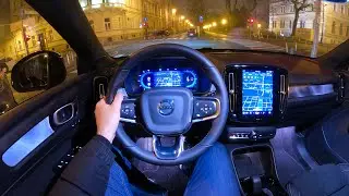 New VOLVO XC40 (2023) FACELIFT - night POV test drive & FULL REVIEW (Recharge Twin)
