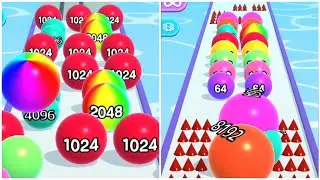 Ball Run 2048 😻🔥👩‍❤️‍👨🏀 Very Satisfying And Relaxing ASMR Sound Gameplay #stmkgaming #gameplay