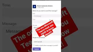 Awesome Microsoft Teams Hack: Schedule Chat Messages In Microsoft Teams 