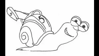 Snail Teo Turbo. DreamWorks. How to draw a easy? (Турбо. Мультфильм. Как нарисовать просто?)