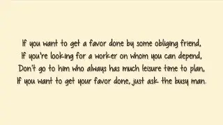 The Busy Man - Golden Nugget #494