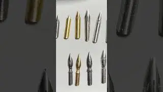 Inking a drawing with a-100 year-old pen! 