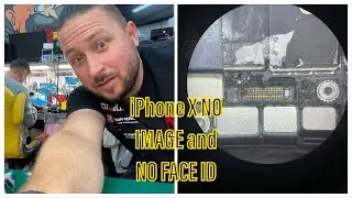 iPhone X NO IMAGE - FPC RIPPED OFF THE BOARD - COMPONENTS MISSING - FACE ID BROKEN - FLEX SWAP - ICC