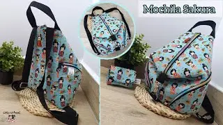 Cómo hacer una mochila 🎒| Mochila Sakura 👘| Súper fácil 🧵 #mochila #diy #handmade