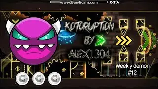Geometry dash (2.11) "Kotoruption" by Alex1304 [2 coins] - Weekly demon #13