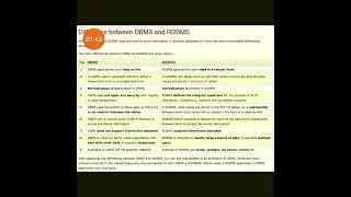 Difference between DBMS and RDBMS....