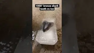 1000° degree bronze Megalodon tooth vs ice 
