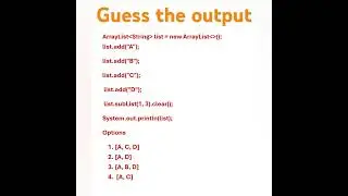 Daily Java interview questions | Guess the output #java #shorts