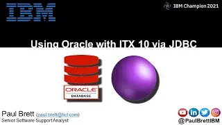 Using Oracle with ITX 10 via JDBC