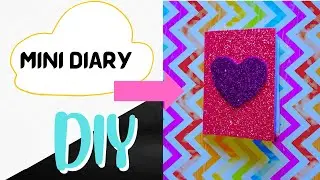Easy Mini Diary 💜💜 | How To Make Mini Diary At Home | Glitter Diary  #crafterkavya @CrafterKavya