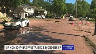 Grand Rapids homeowners frustrated after city says they will not help with water main break damage