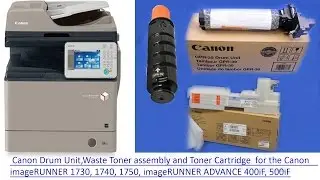 How to change the Drum unit, Waste Toner Cartridge and Toner Cartridge on Canon IR400