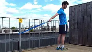 Shoulder Strengthening with an Elastic Band - Shoulder Flexion!