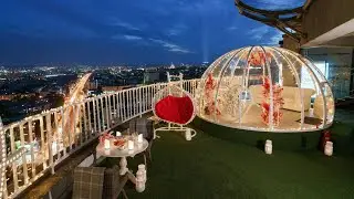 Свидание на крыше в Ижевске (зима, цветочный декор)