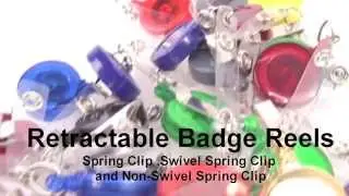 Retractable Badge Reels with Swivel, Non-Swivel Spring Clips and Belt Clips by Specialist ID