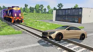 Cars Vs Rails #10 - BeamNG Drive | CRASHhub