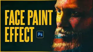 Face Paint Effect In Photoshop #photoshopshorts