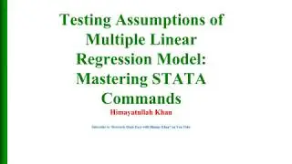 109 Testing Assumptions of ML Regression Model Mastering STATA Commands