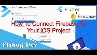 Flutter - How To Connect Firebase To Your IOS Project