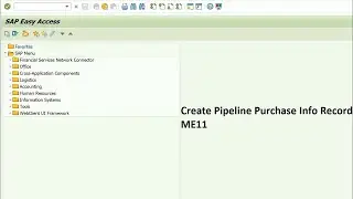 How to create Pipeline Purchase Info Record in SAP MM || Pipeline Video 2
