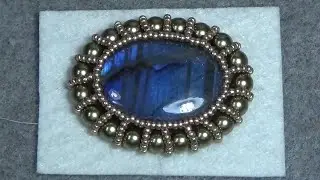 Tutorial #4 :Beaded Embroidery Techniques Bezels. Мастер класс, оплетение кабошона.
