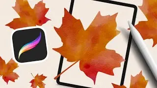 🍂 Feuilles d’automne à l’aquarelle sur Procreate - Tuto rapide !