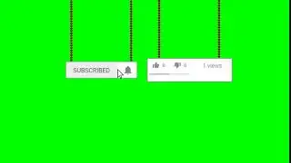 Subscribe And Like Click Button Green Screen Animation #2