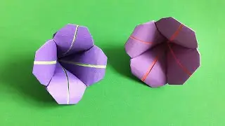 Origami morning glory flower | How to simple make origami paper flowers | Paper folding flower easy