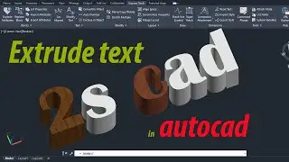 how to extrude text in autocad 