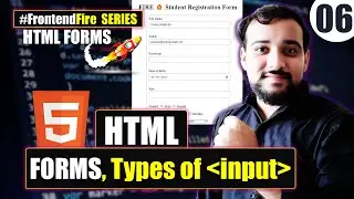 Create a Stunning Student Registration Form with HTML Form tag & Types of HTML Inputs | Fire Series🔥