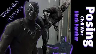 Hot Toys Posing - Black Panther Sixth Scale Figure (Civil War)