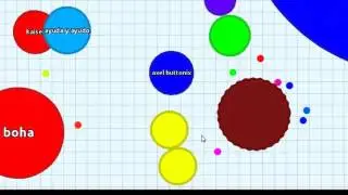 mi primera partida de agar.io-tratando de entrar al top