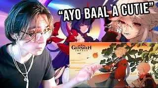 BAAL VS KAZUHA TRAILER REACTION! | Genshin Impact 1.7 (The Solitary Pursuit of Lightning)