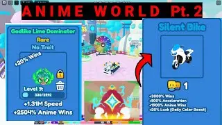Anime World Pt. 2 Update Showcase (Race Clicker) [Roblox]
