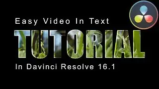 Video In Text Transition In Davinci Resolve 16.1 TUTORIAL