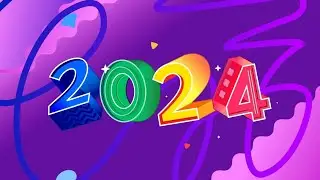 2024 graphic art. Goodbye 2024.