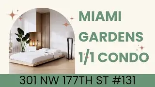 Miami Gardens 1/1 Condo Tour || Heath Mceady || HeathMiamiRealtor