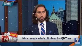 FIRST THINGS FIRST | Nick Wright's INSANE QB Tiers, Lamar & Dak Equal, Hurts Worse Than Trevor, Love