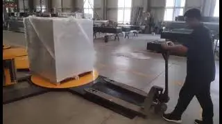 Pallet wrapper with ramp#pallet wrapping#stretch #automatic #wrapping
