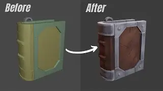 Texture painting Book in blender | Hand-painted blender tutorial