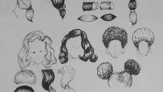 Pen and Ink Drawing Tutorials | How to draw light and dark hair