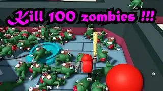 Among Us Zombie in Roblox: Fighting with 100 Zombies