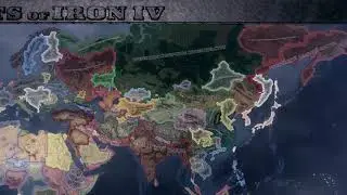 Таймлапс - Timelaps Hearts of Iron 4 ( Rise of Russia ) - Гражданская война в России